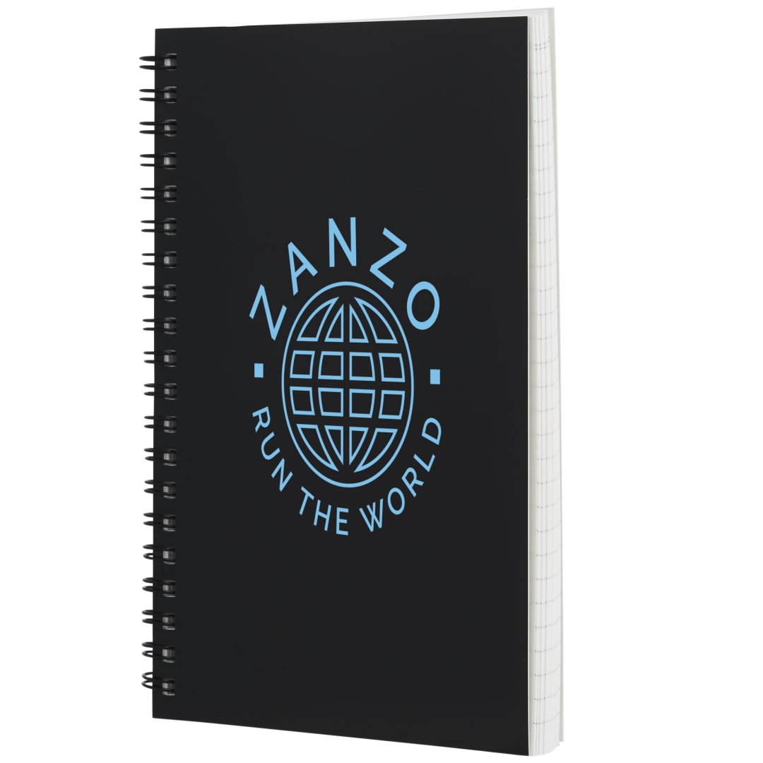 Bullet 5” x 7” Mineral Stone Field Spiral Notebook - SM-5267 Black