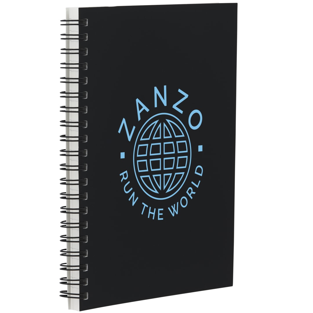Bullet 5” x 7” Mineral Stone Field Spiral Notebook - SM-5267 Black
