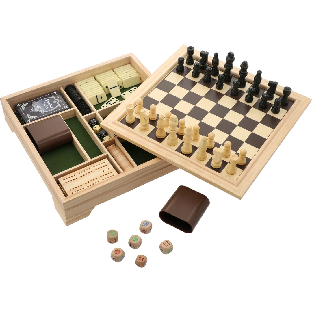 Lifestyle 7-in-1 Desktop Game Set - 1400-56 Brown