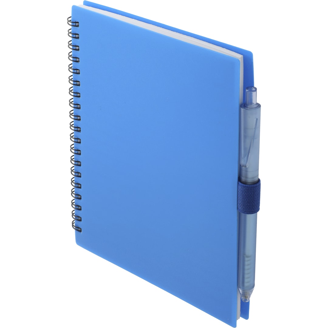 FSC&#174; Recycled 5.5” x 7” Spiral Notebook w/ RPET Pe - SM-5268 Blue