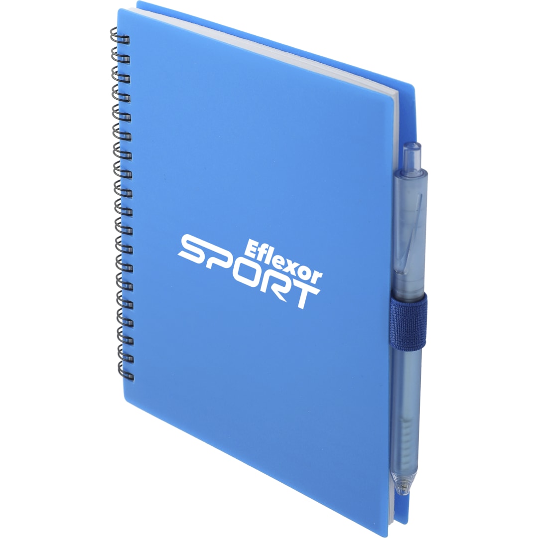 FSC&#174; Recycled 5.5” x 7” Spiral Notebook w/ RPET Pe - SM-5268 Blue