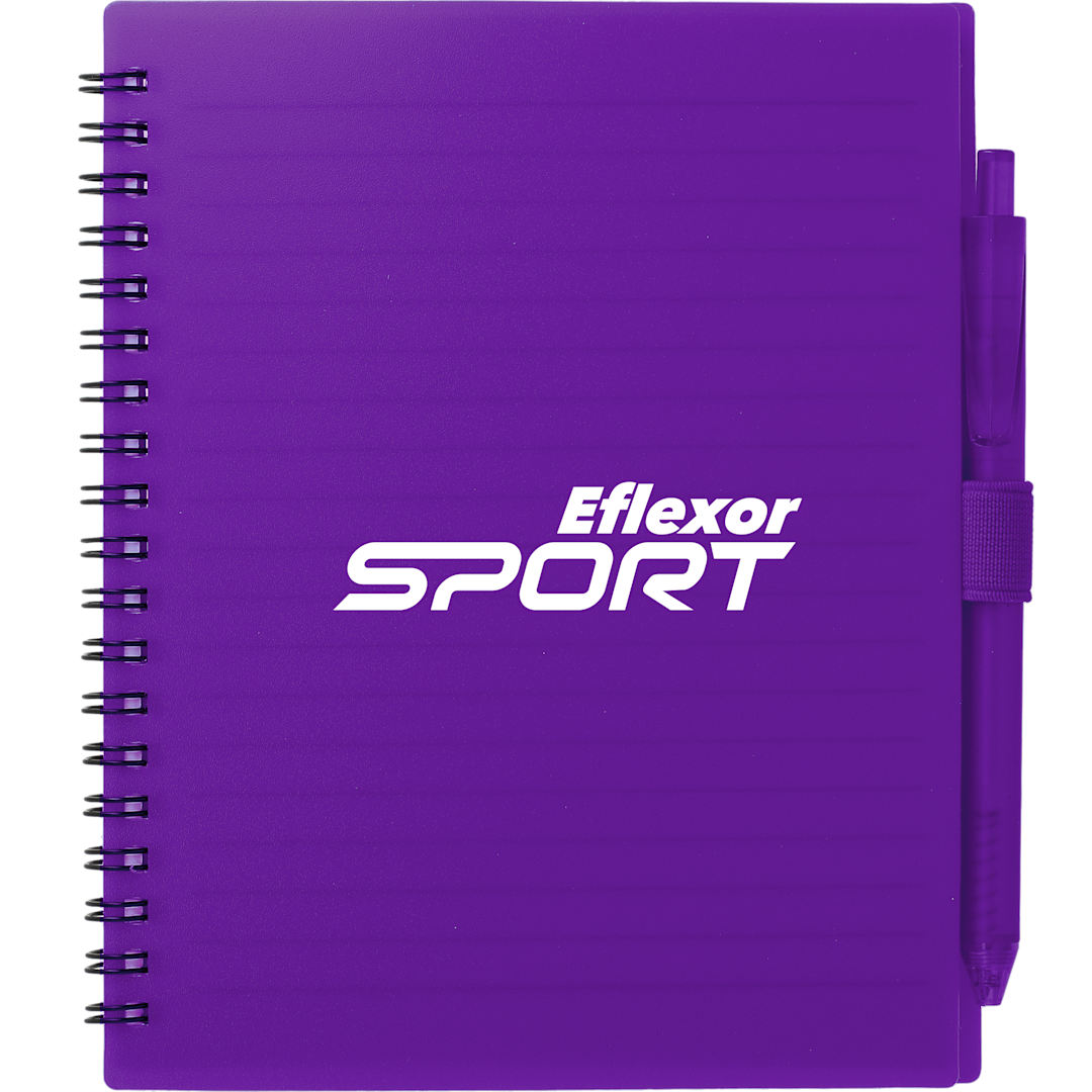 FSC&#174; Recycled 5.5” x 7” Spiral Notebook w/ RPET Pe - SM-5268 Purple