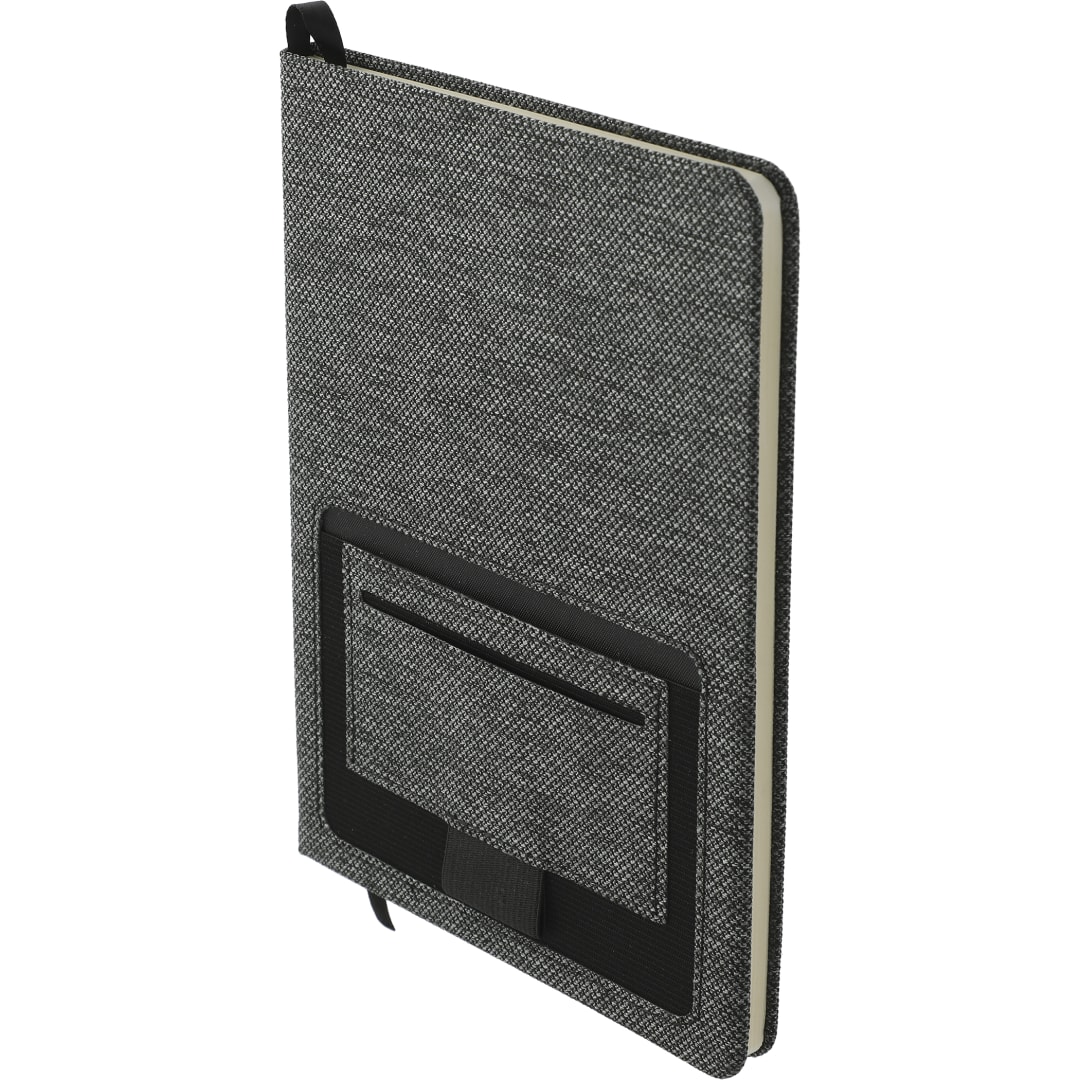 FSC&#174; Mix 5.5” x 8.5” Vila RPET Bound Notebook - SM-5270 Gray