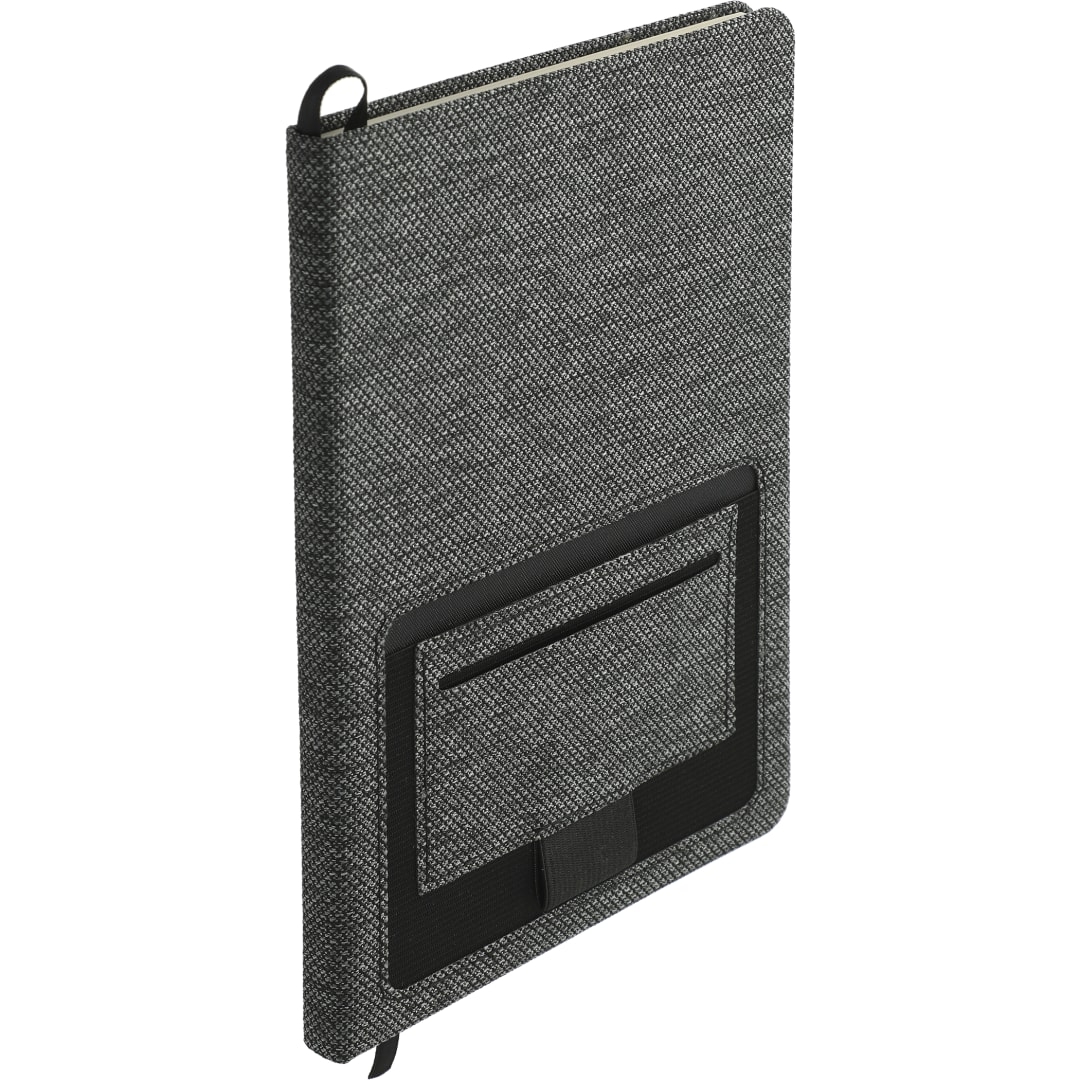 FSC&#174; Mix 5.5” x 8.5” Vila RPET Bound Notebook - SM-5270 Gray