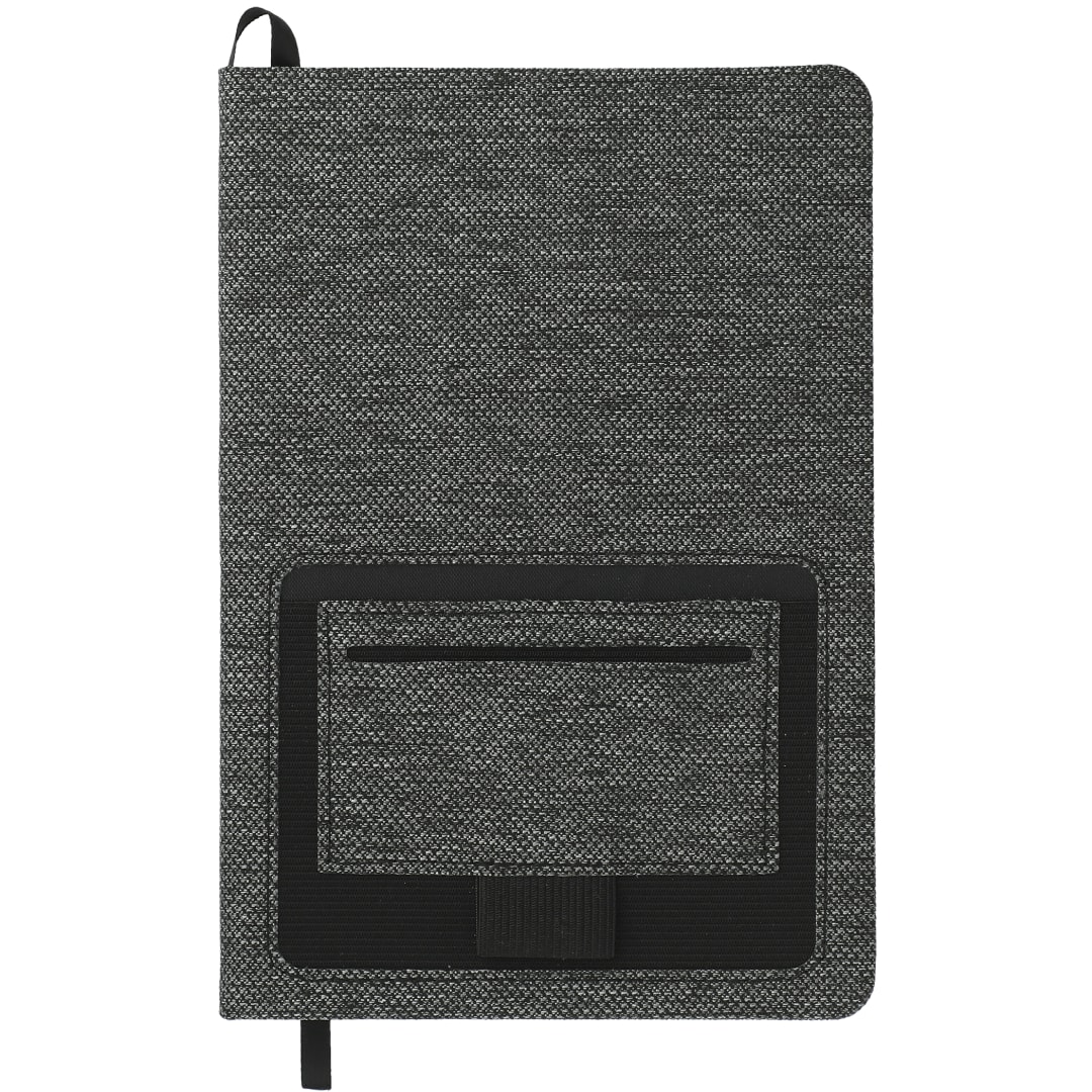 FSC&#174; Mix 5.5” x 8.5” Vila RPET Bound Notebook - SM-5270 Gray