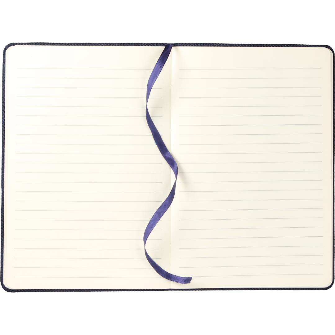 FSC&#174; Mix 5.5” x 8.5” Vila RPET Bound Notebook - SM-5270 Blue