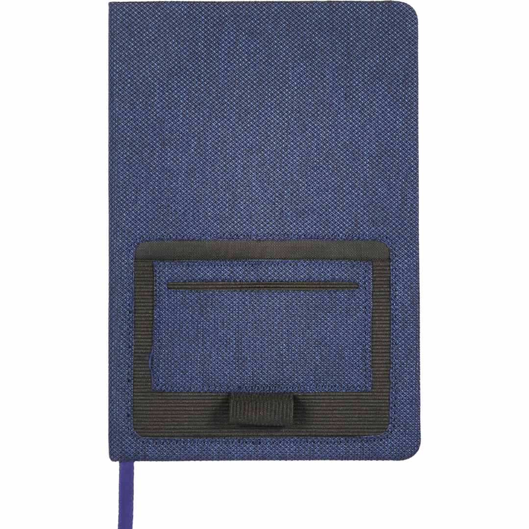 FSC&#174; Mix 5.5” x 8.5” Vila RPET Bound Notebook - SM-5270 Blue