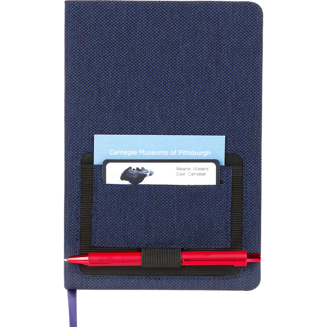 FSC&#174; Mix 5.5” x 8.5” Vila RPET Bound Notebook - SM-5270 Blue