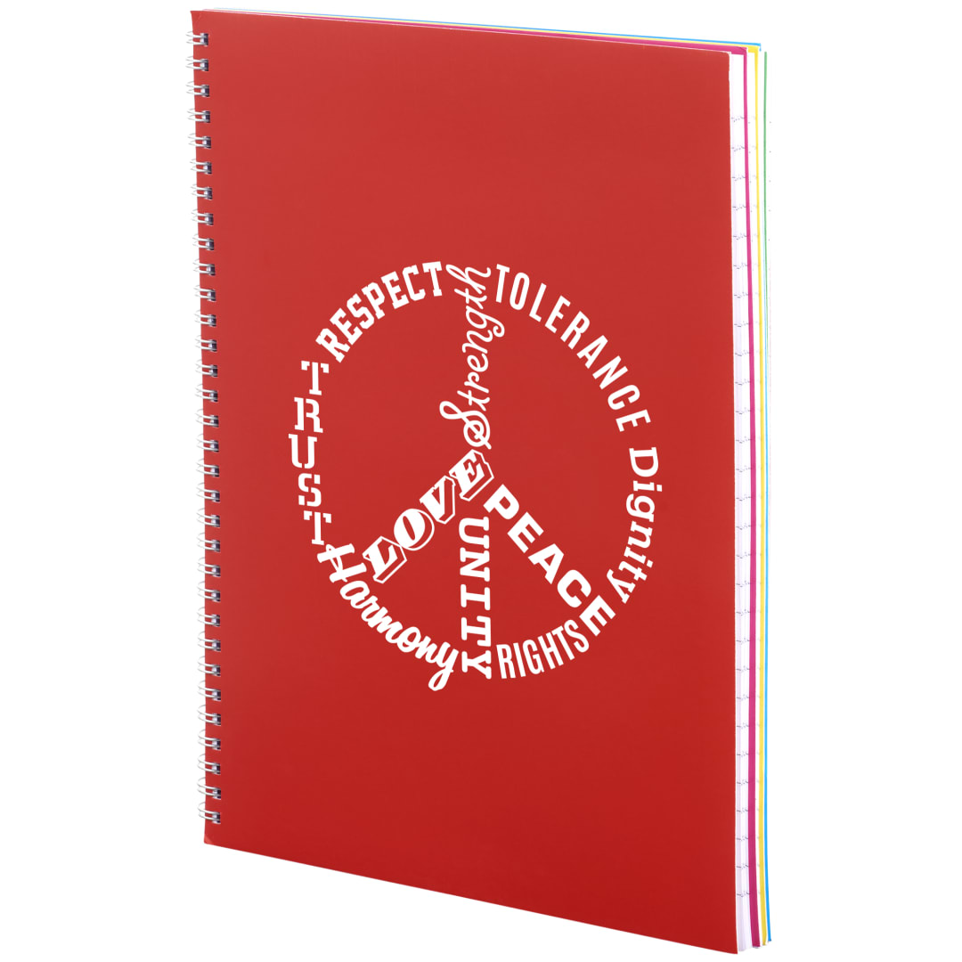 Bullet FSC&#174; Mix 8.5&quot; x 11&quot; Remark 5-subject Notebook - SM-5272 Red