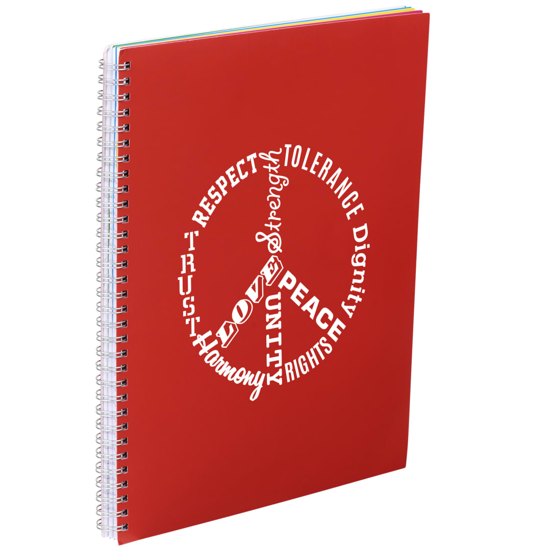 Bullet FSC&#174; Mix 8.5&quot; x 11&quot; Remark 5-subject Notebook - SM-5272 Red