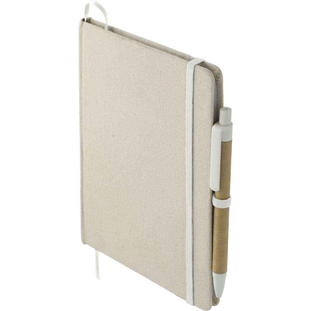 Bullet 5" x 7" Organic Cotton Bound Notebook w/Pen - SM-5273