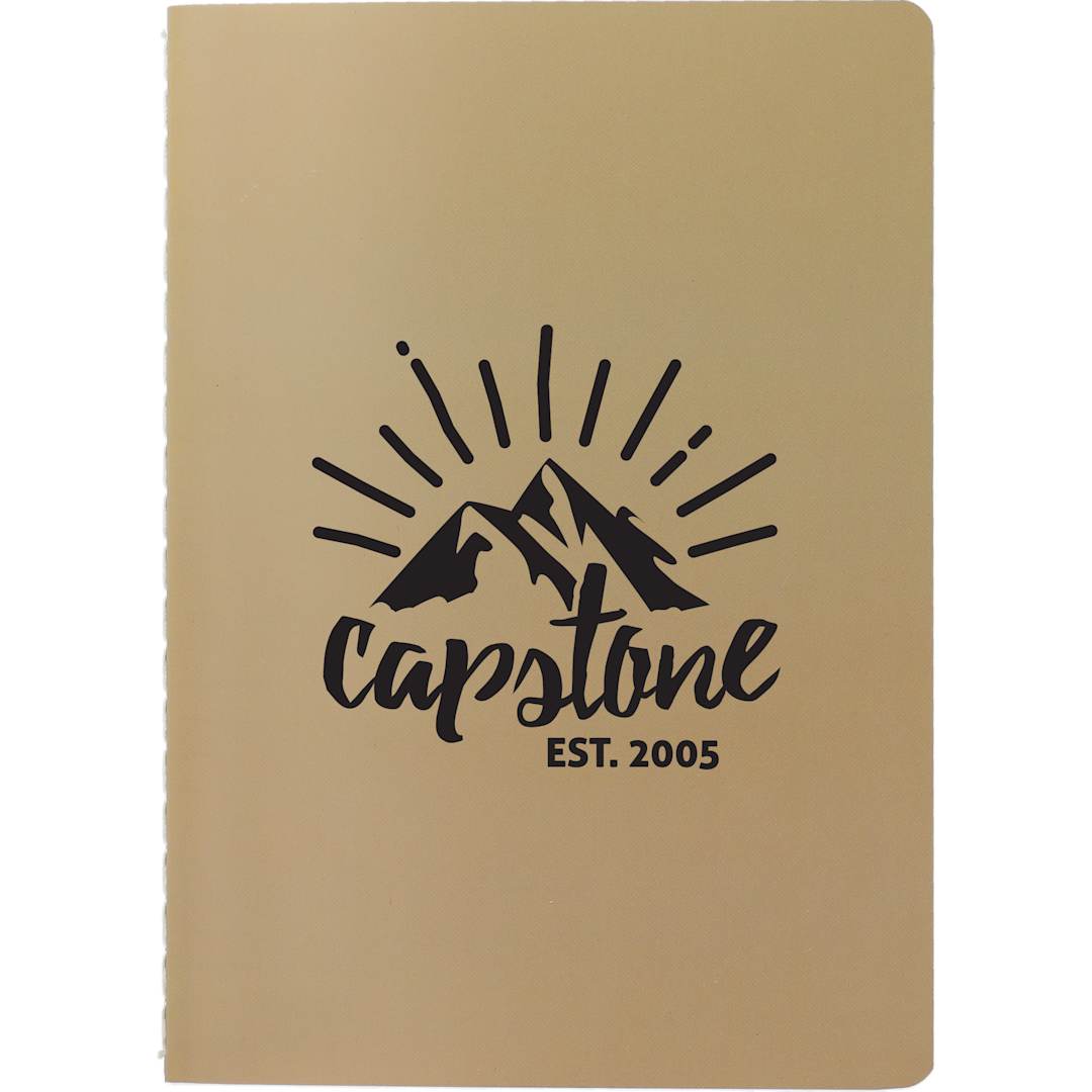 Bullet 5” x 7” Mineral Stone Field Bound Notebook - SM-5277 Tan