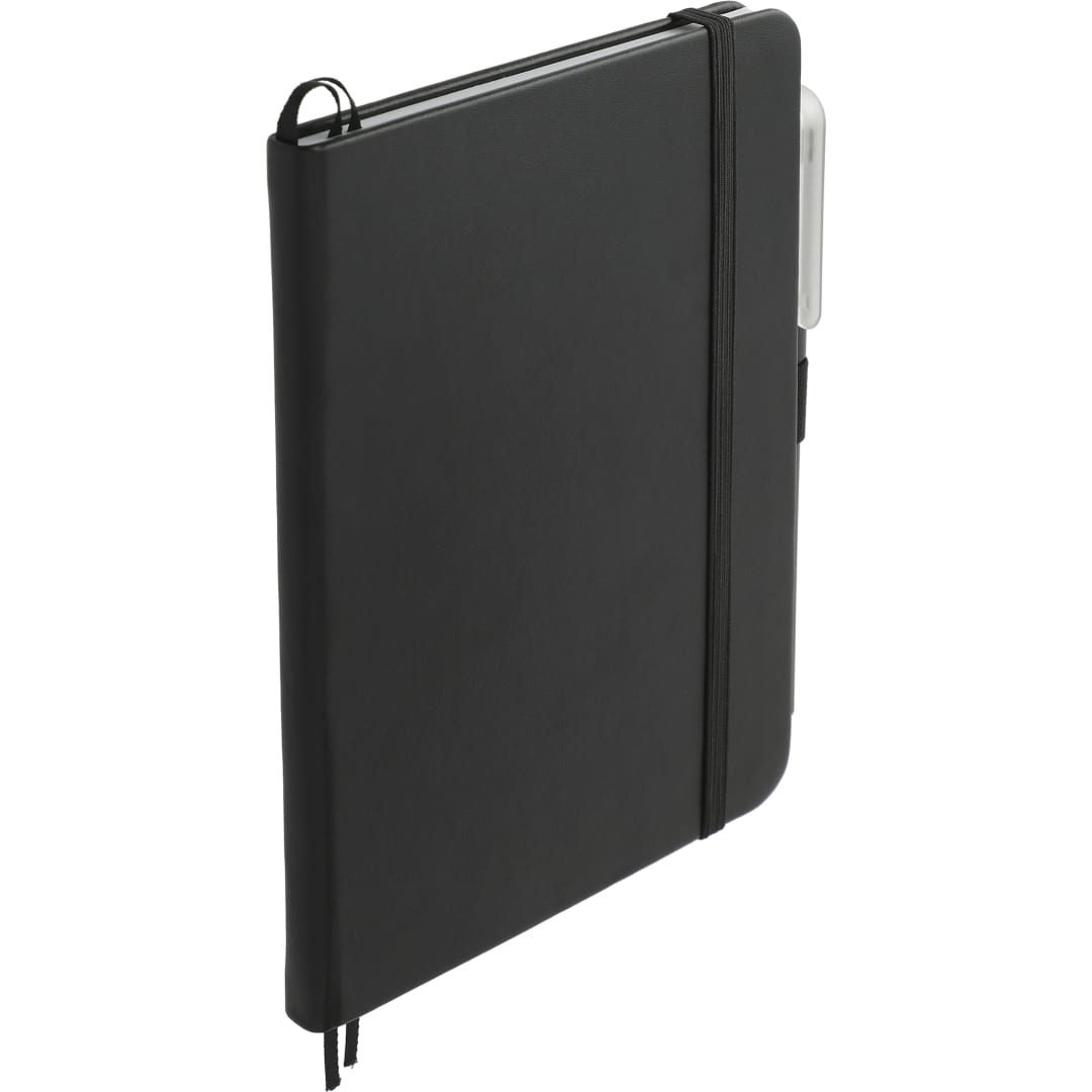 Bullet 5" x 7" Recycled Bulleting Bound Notebook w Pen - SM-5278 Black