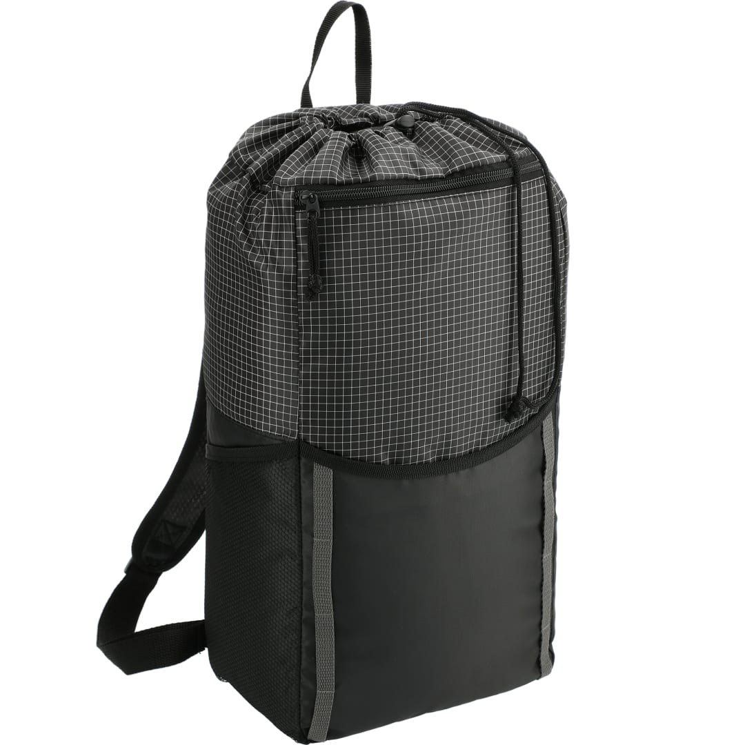Grid 14L Drawstring Backpack - SM-5928 Black