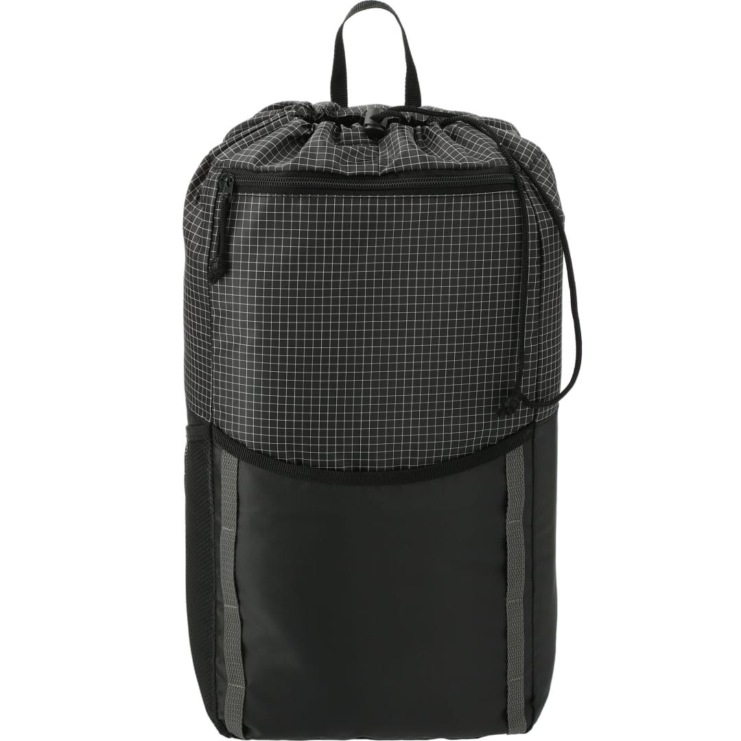 Grid 14L Drawstring Backpack - SM-5928 Black
