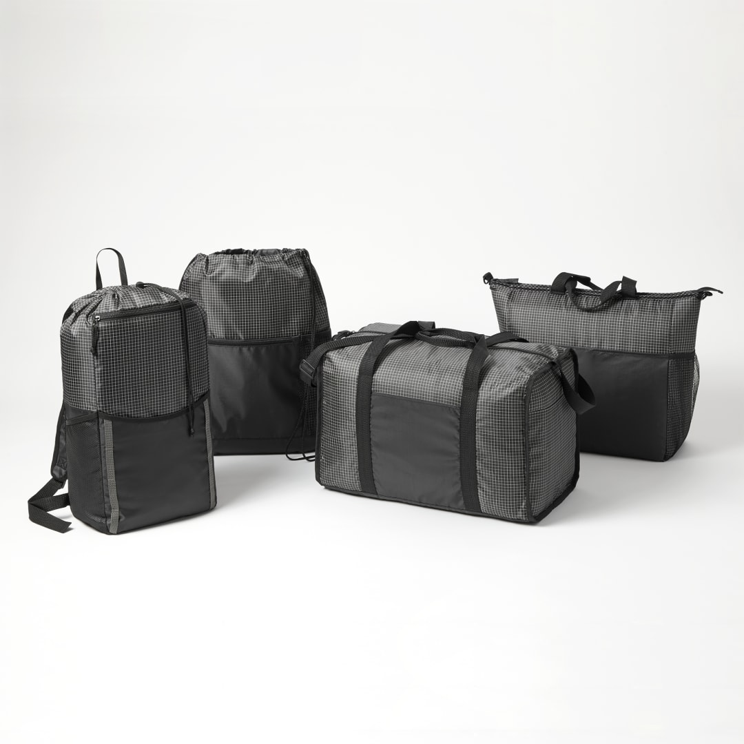 Grid Boxy Duffel - SM-5940 Black