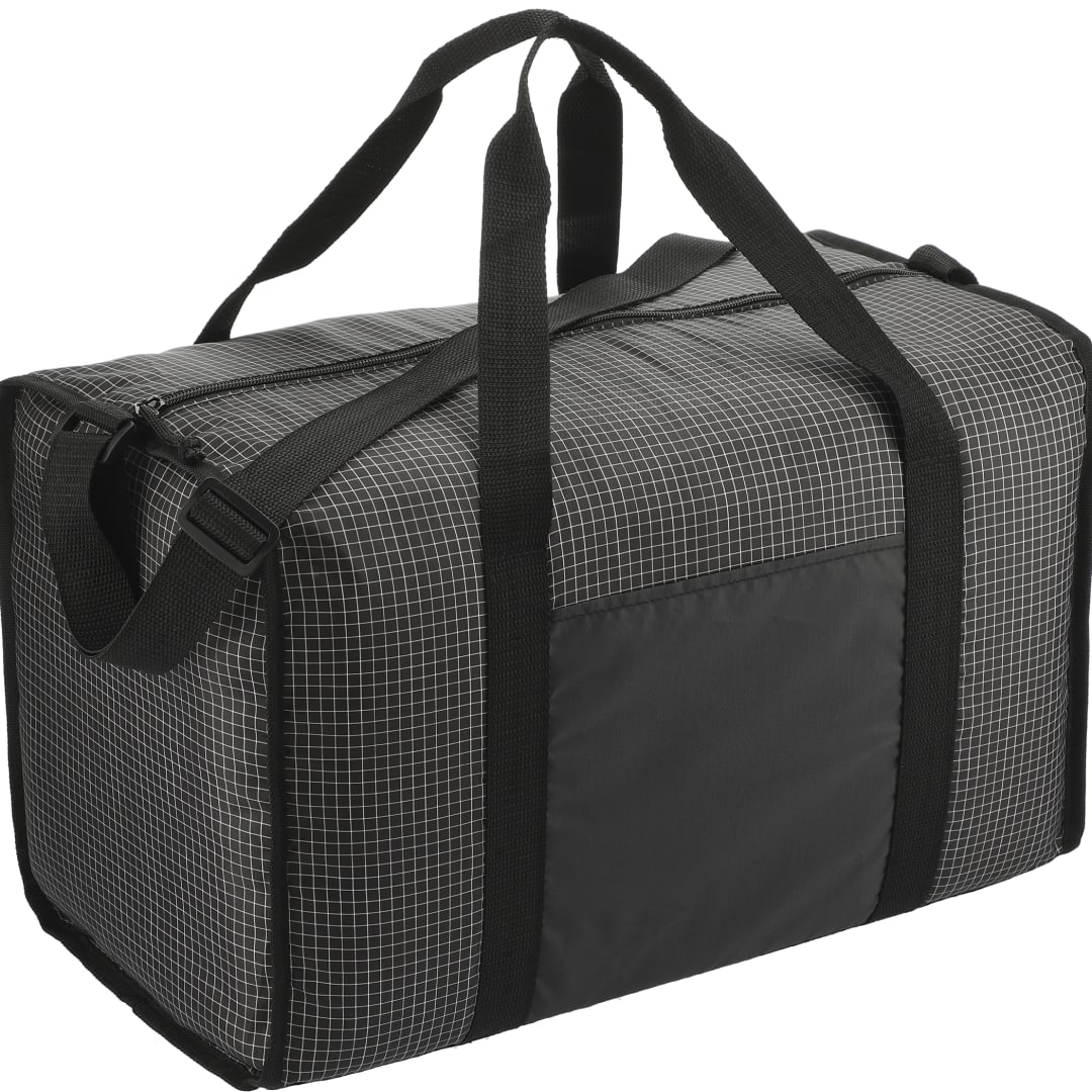 Grid Boxy Duffel - SM-5940 Black