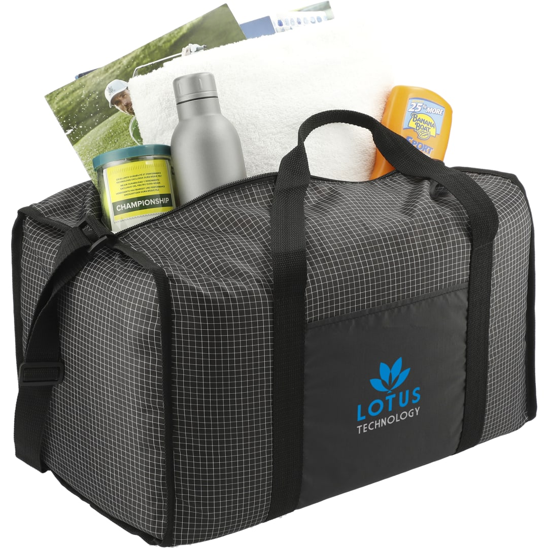 Grid Boxy Duffel - SM-5940 Black