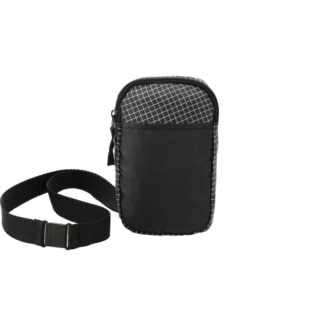 Grid Lanyard Phone Pouch - SM-5944 Black