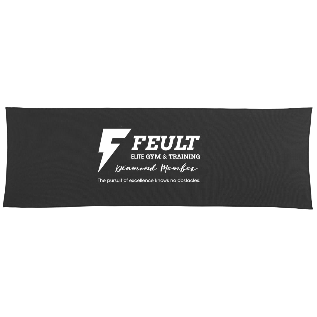 Recycled PET Eco Cooling Fitness Towel - SM-5986 Black