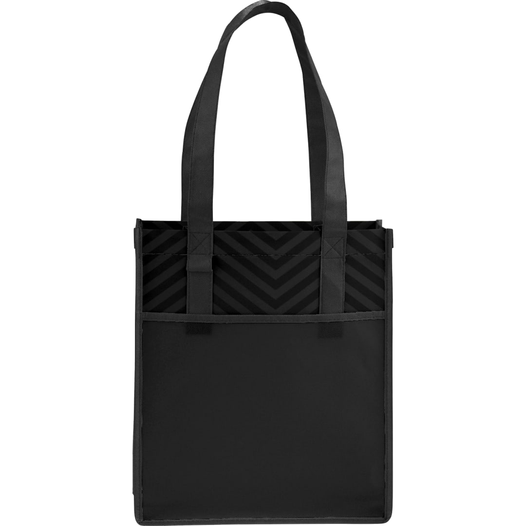 Printed Chevron Non-Woven Shopper Tote - SM-5991