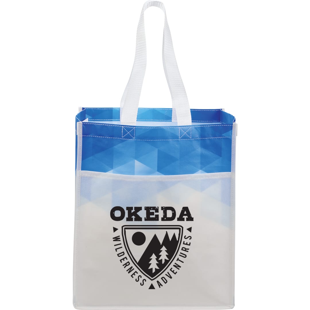 Gradient Laminated Grocery Tote - SM-5993 Blue