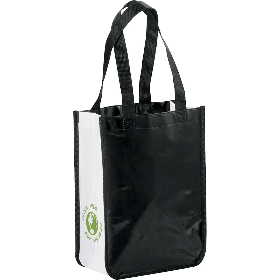 Gloss Laminated Non-Woven Gift Tote - SM-5994 Black
