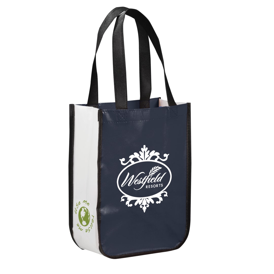 Gloss Laminated Non-Woven Gift Tote - SM-5994 Blue