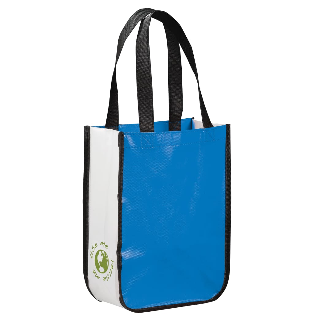 Gloss Laminated Non-Woven Gift Tote - SM-5994 Blue