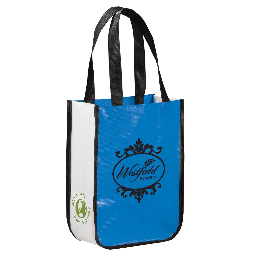 Gloss Laminated Non-Woven Gift Tote - SM-5994 Blue