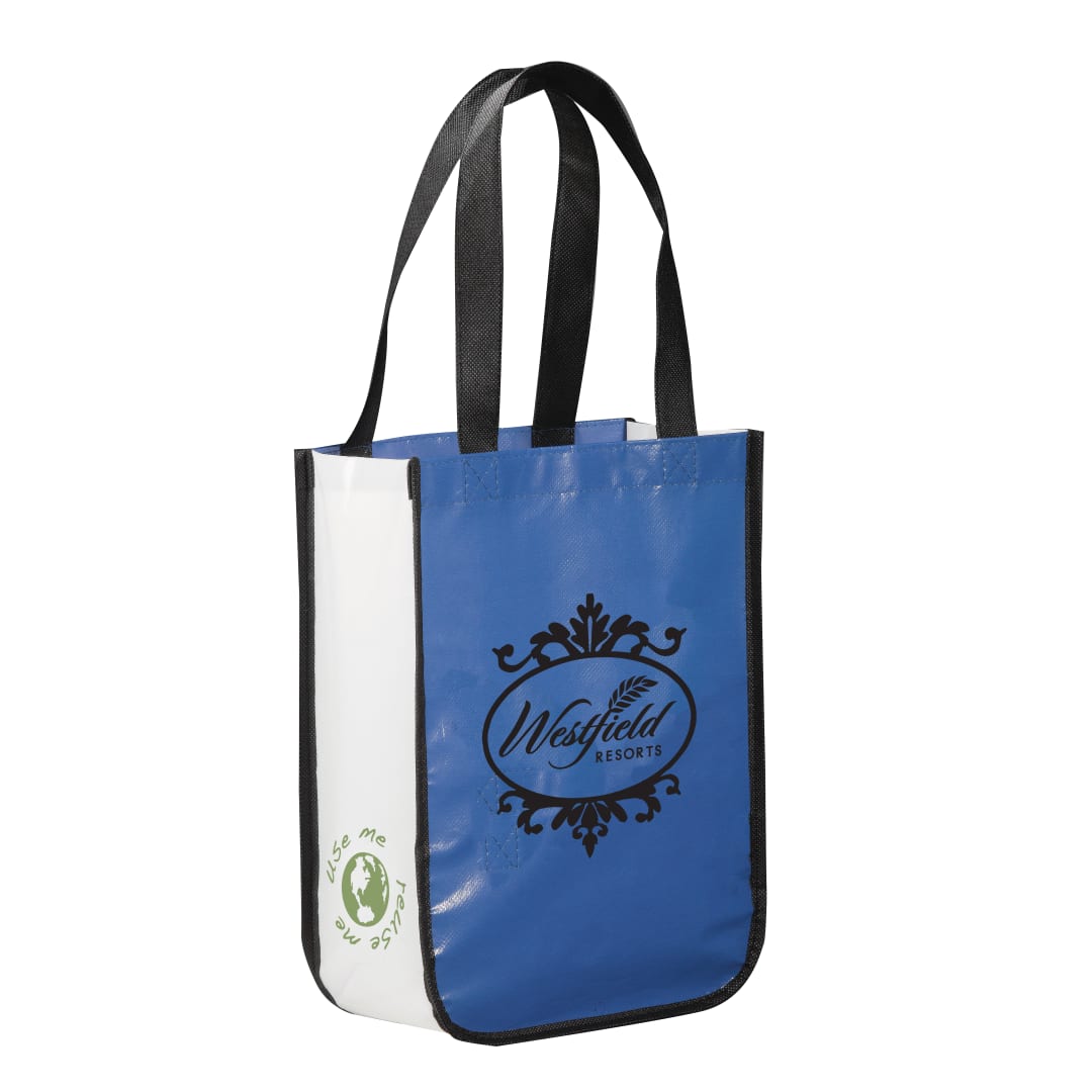 Gloss Laminated Non-Woven Gift Tote - SM-5994 Blue