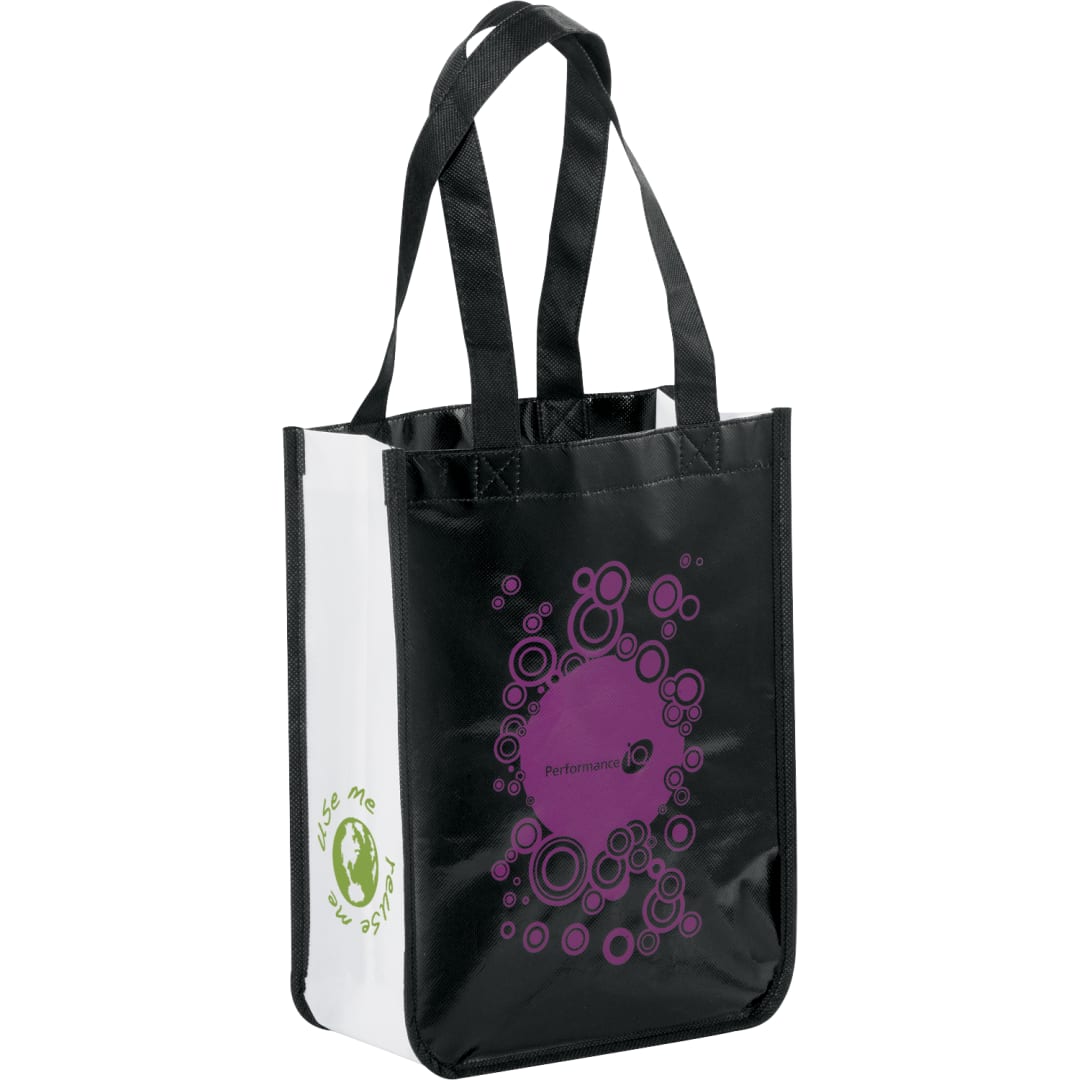 Bullet Gloss Laminated Non-Woven Gift Tote - SM-5994 Black