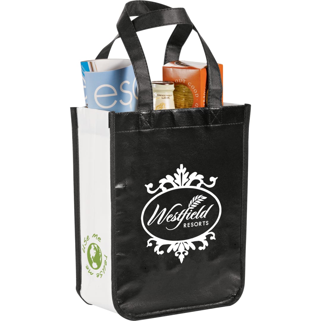 Bullet Gloss Laminated Non-Woven Gift Tote - SM-5994 Black