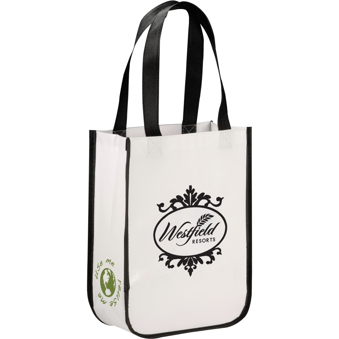 Bullet Gloss Laminated Non-Woven Gift Tote - SM-5994 White
