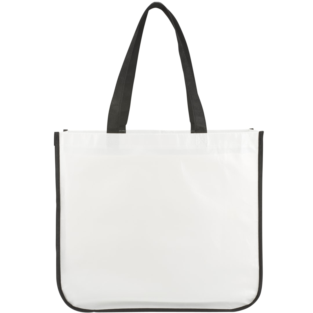 Gloss Laminated Non-Woven Shopper Tote - SM-5995 White