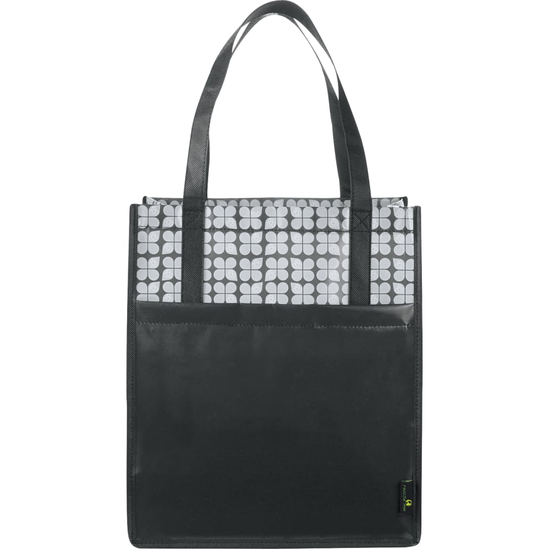 Big Grocery Laminated Non-Woven Tote - SM-5996 Black