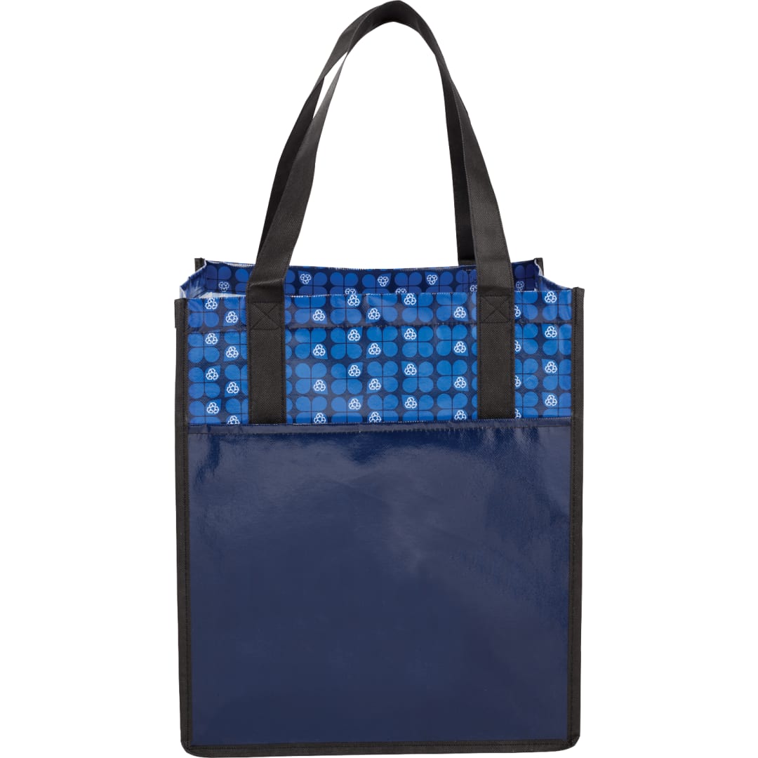 Big Grocery Laminated Non-Woven Tote - SM-5996 Blue