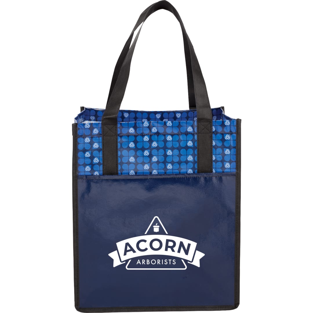 Big Grocery Laminated Non-Woven Tote - SM-5996 Blue