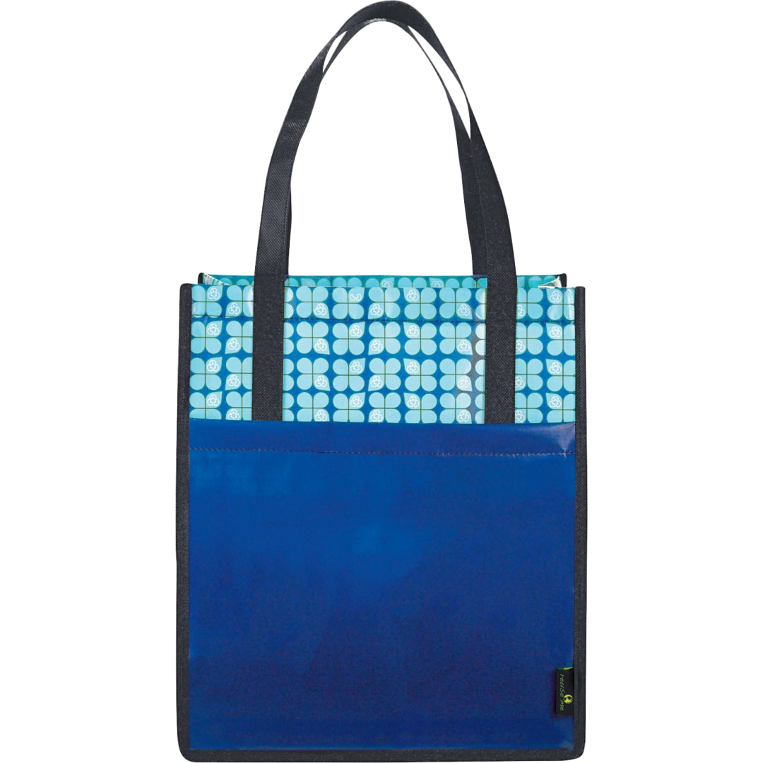 Big Grocery Laminated Non-Woven Tote - SM-5996 Blue