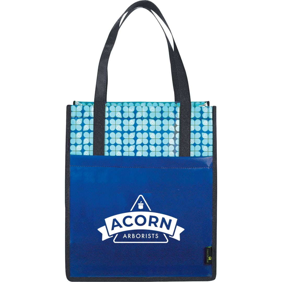 Big Grocery Laminated Non-Woven Tote - SM-5996 Blue