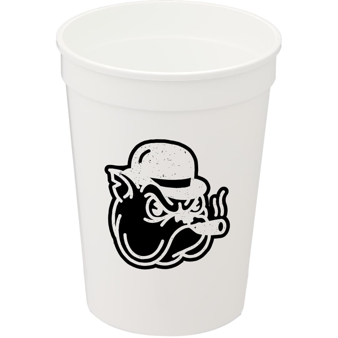 Solid 12oz Stadium Cup - SM-6011 White