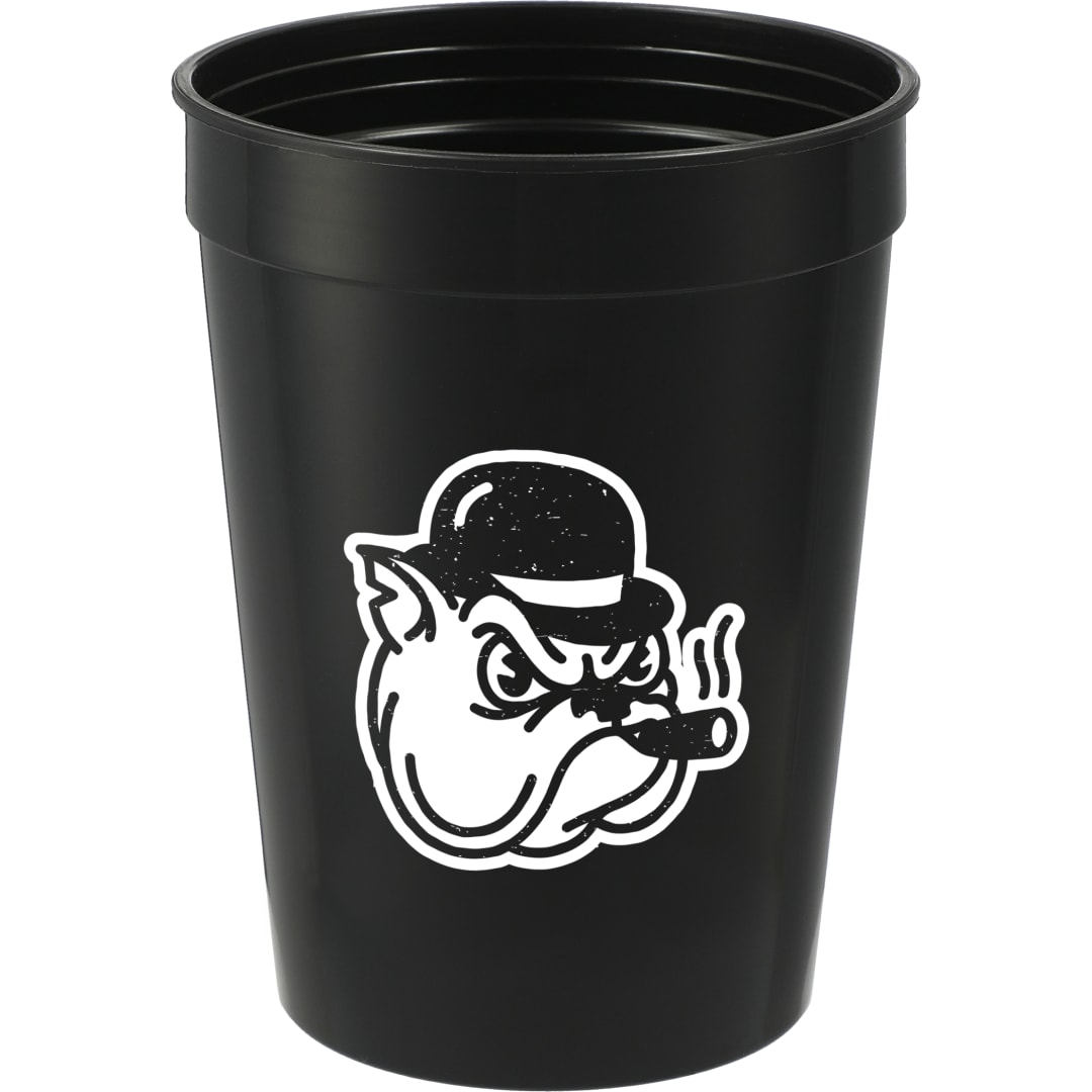 Bullet Solid 12oz Stadium Cup - SM-6011 Black