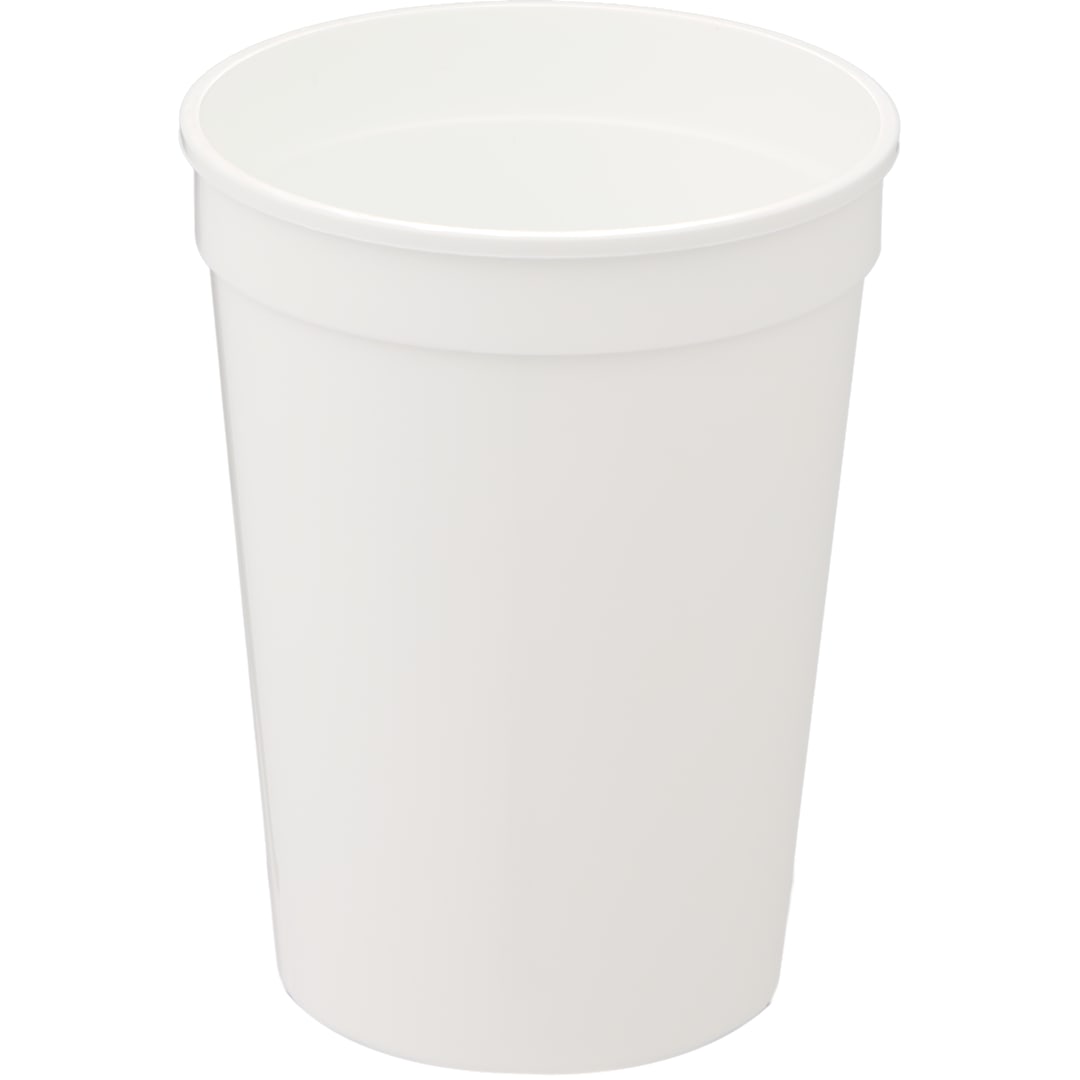 Bullet Solid 12oz Stadium Cup - SM-6011 White