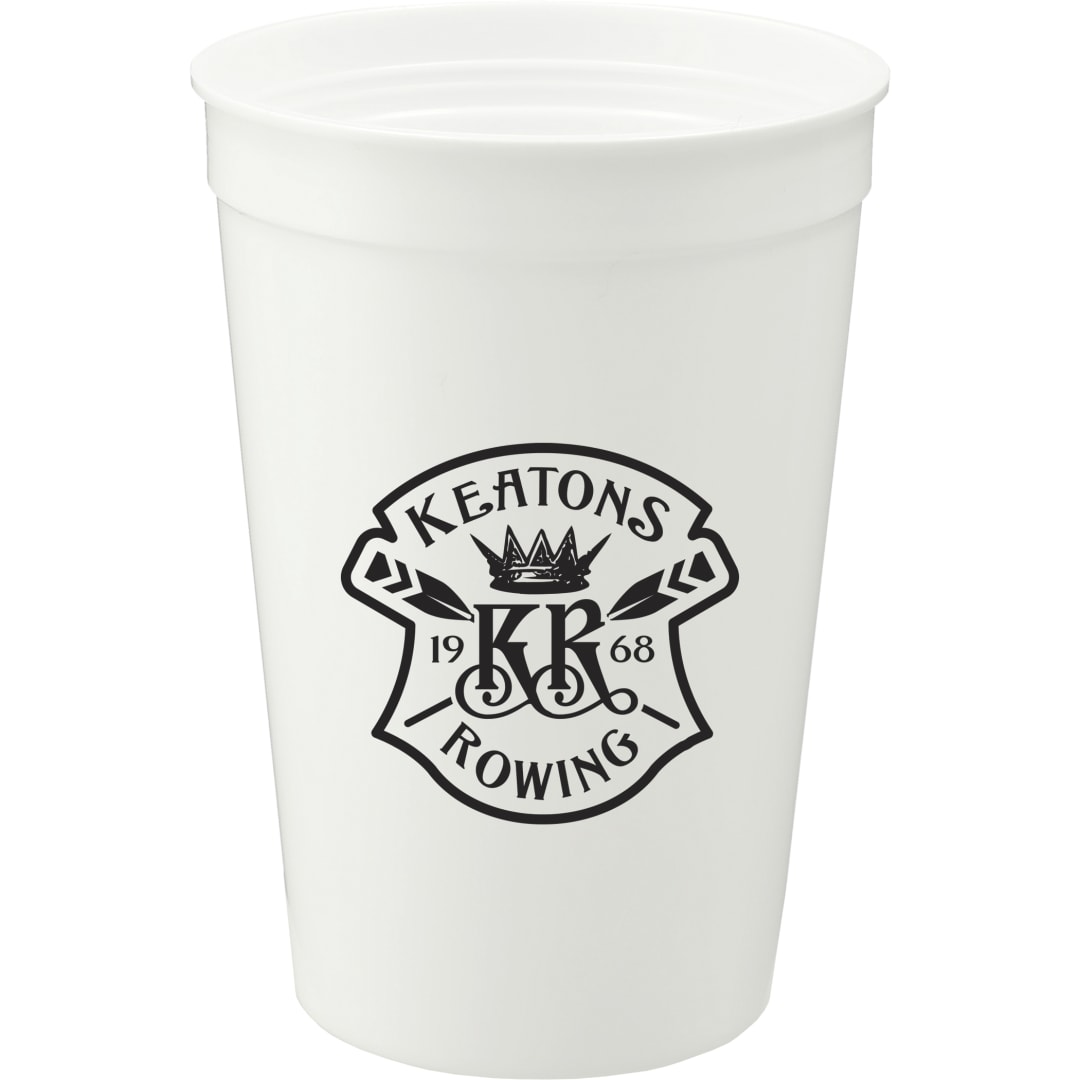 Solid 16oz Stadium Cup - SM-6012 White