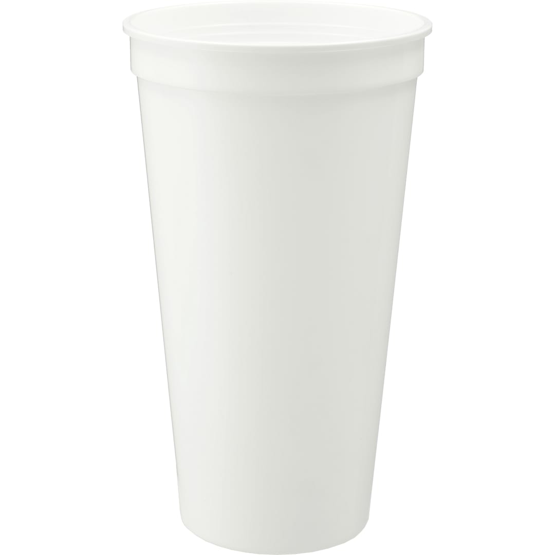 Solid 24oz Stadium Cup - SM-6013 White
