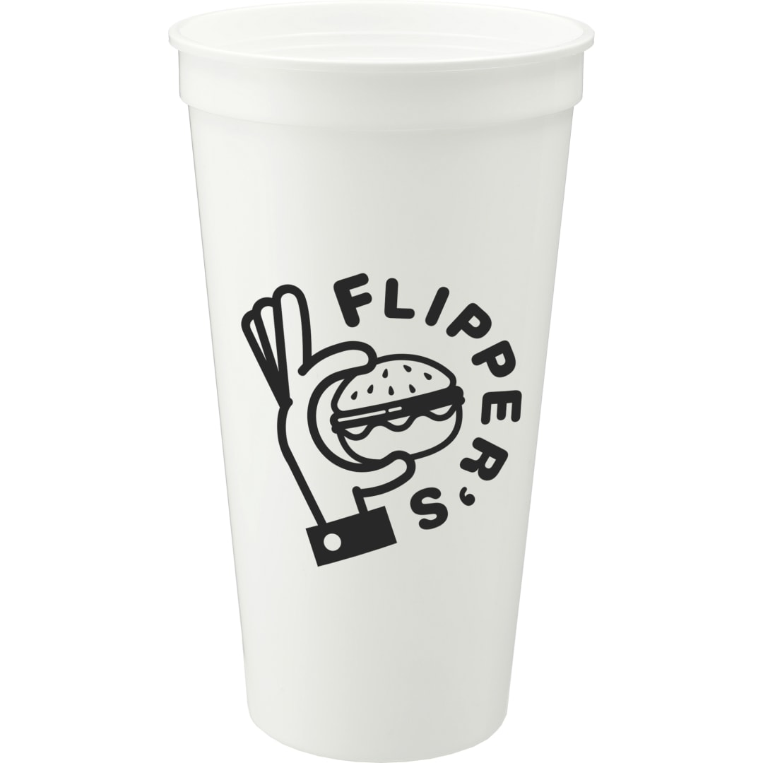 Solid 24oz Stadium Cup - SM-6013 White