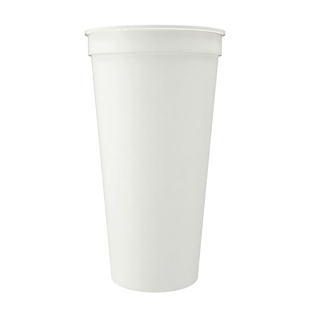 Solid 24oz Stadium Cup - SM-6013 White