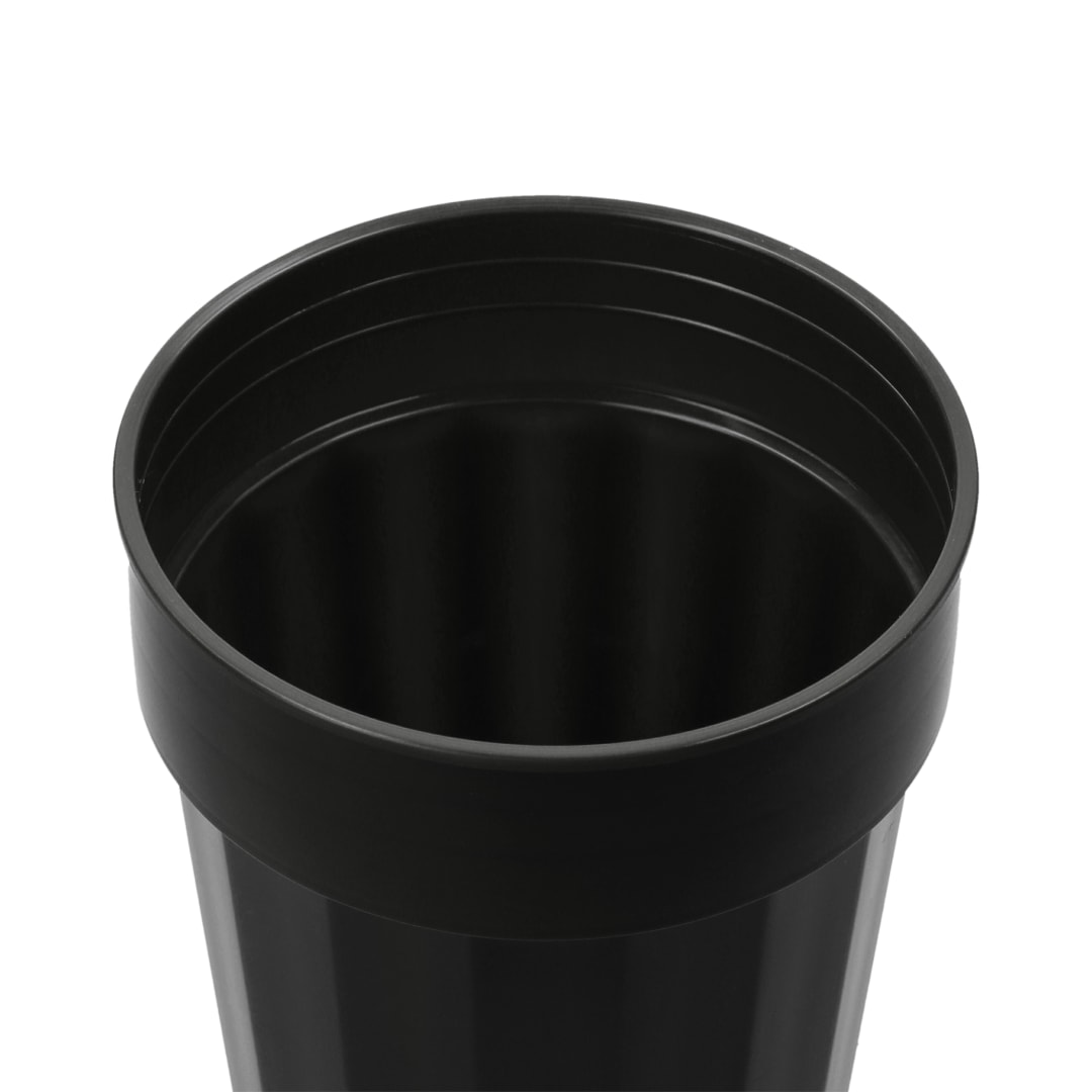 Bullet Fluted 16oz Stadium Cup - SM-6015 Black