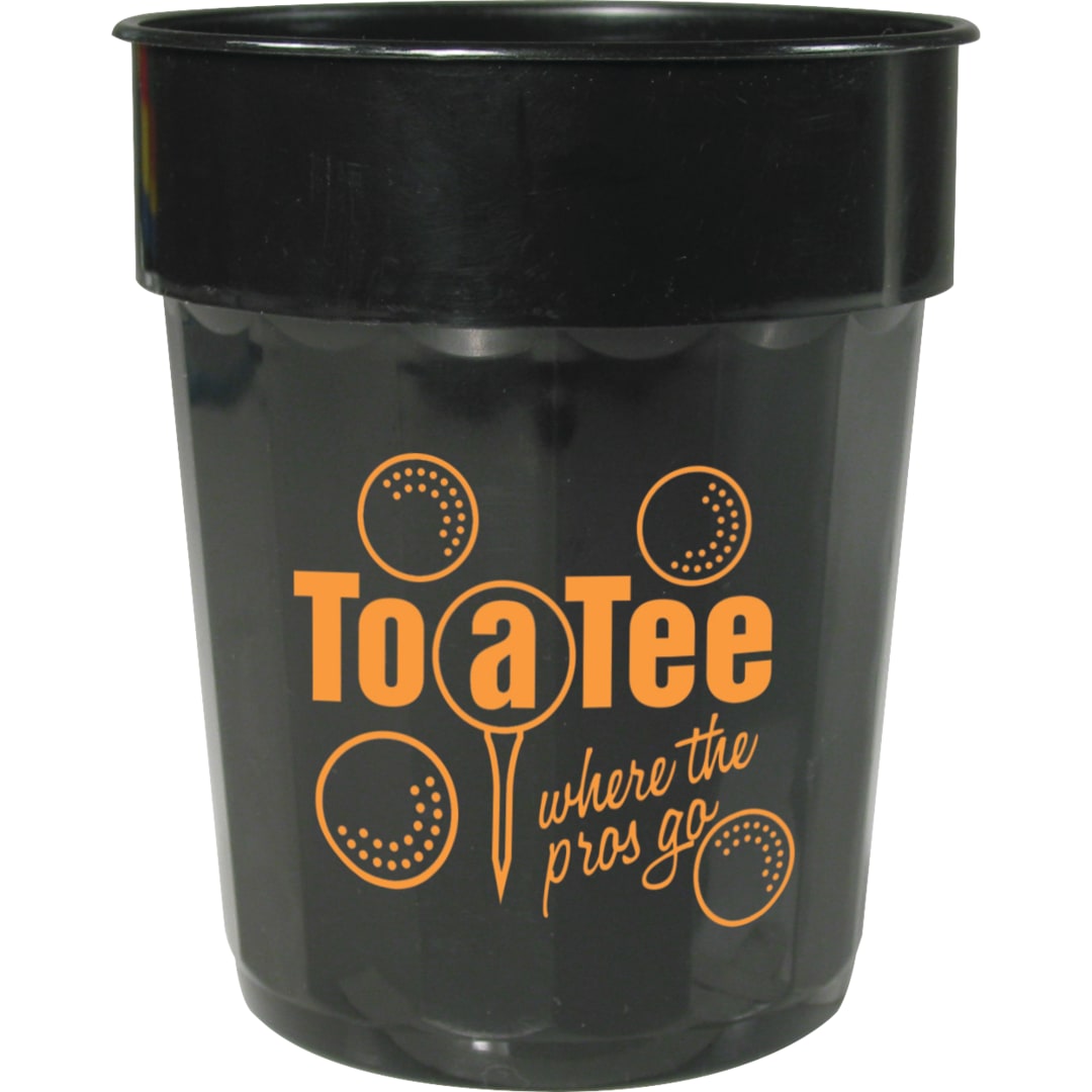 Bullet Fluted 16oz Stadium Cup - SM-6015 Black