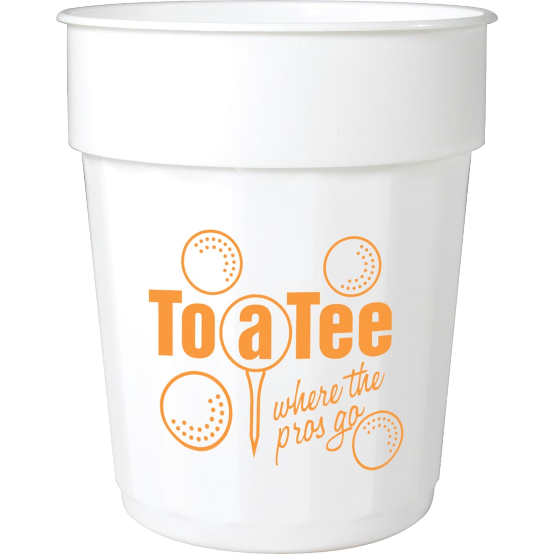 Bullet Fluted 16oz Stadium Cup - SM-6015 White